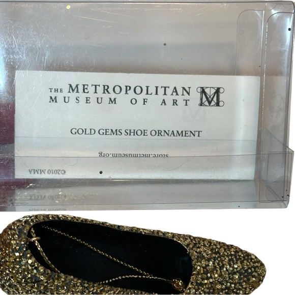 METROPOLITAN MUSEUM OF ART Gold Glittering 50's Shoe Ornament 2010 - Picture 10 of 12